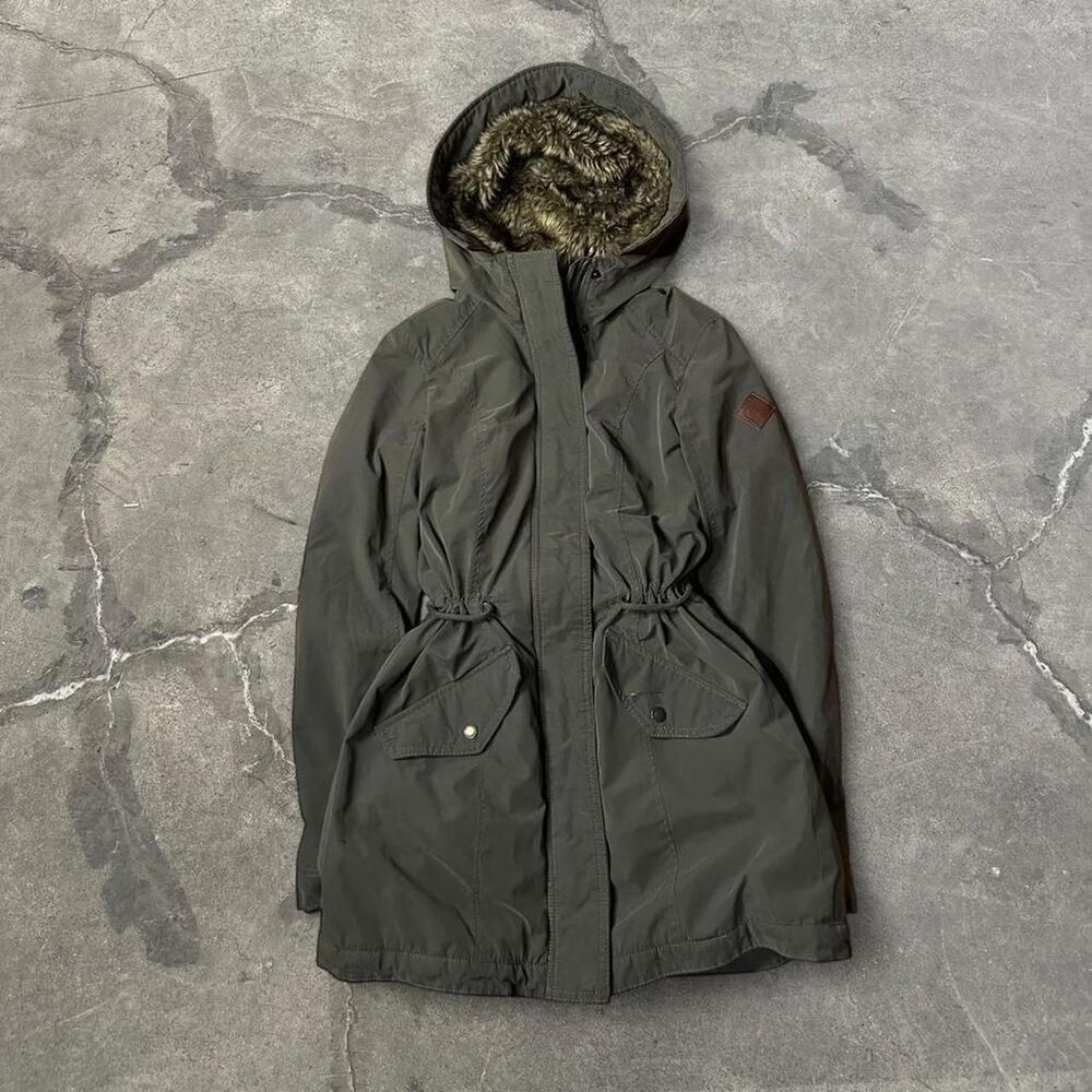 Hollister-co Women's Green and Khaki Jacket